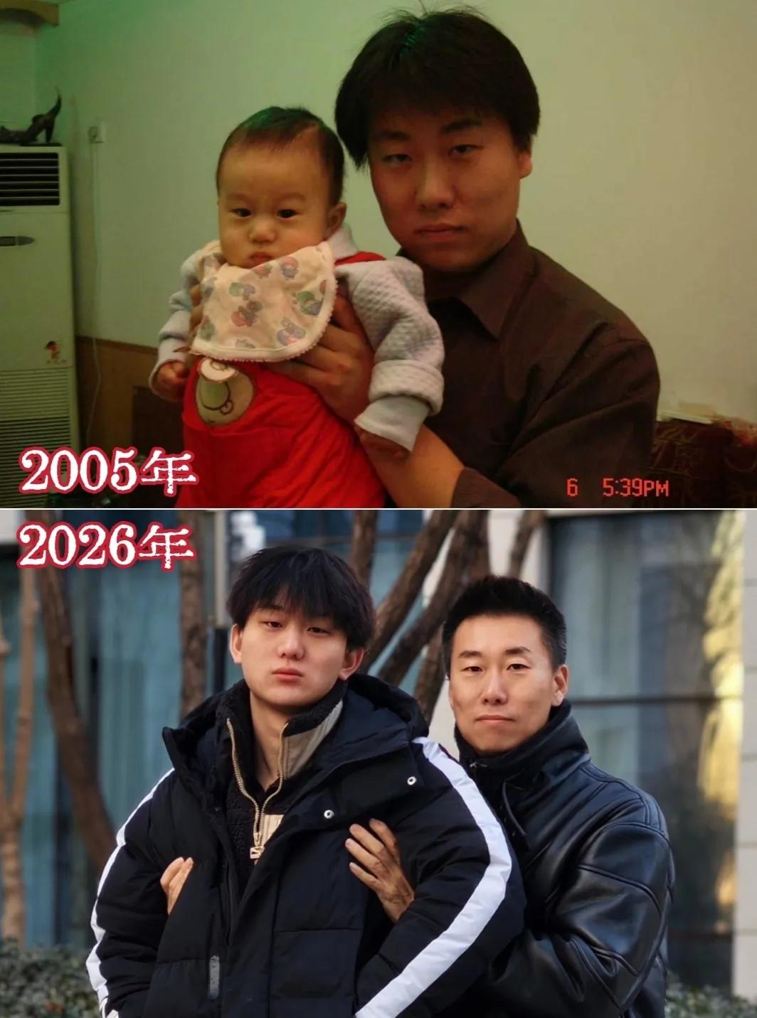 父子两人，时隔21年。