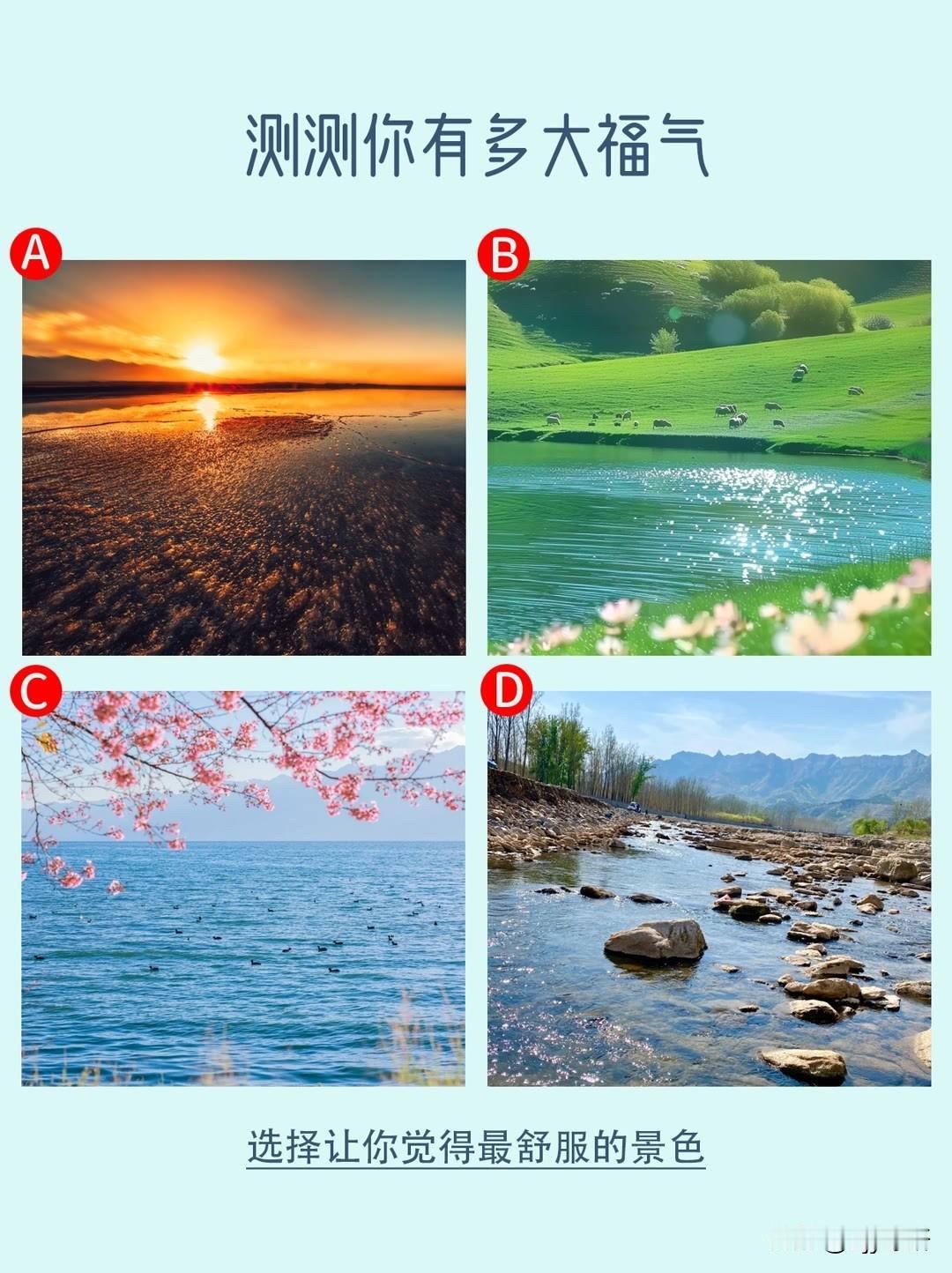 选择让你觉得最舒服的景色
