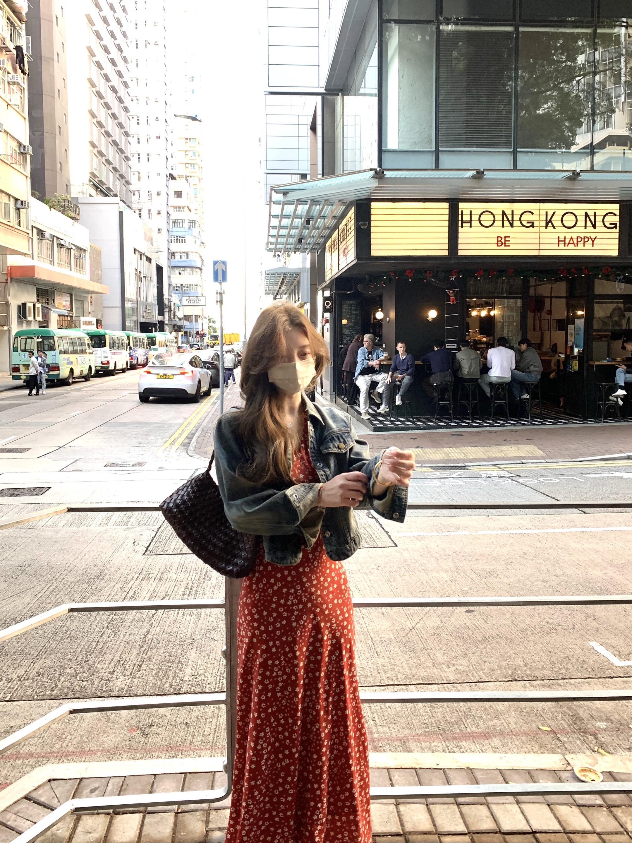 连衣裙 碎花裙气质穿搭 港风 香港