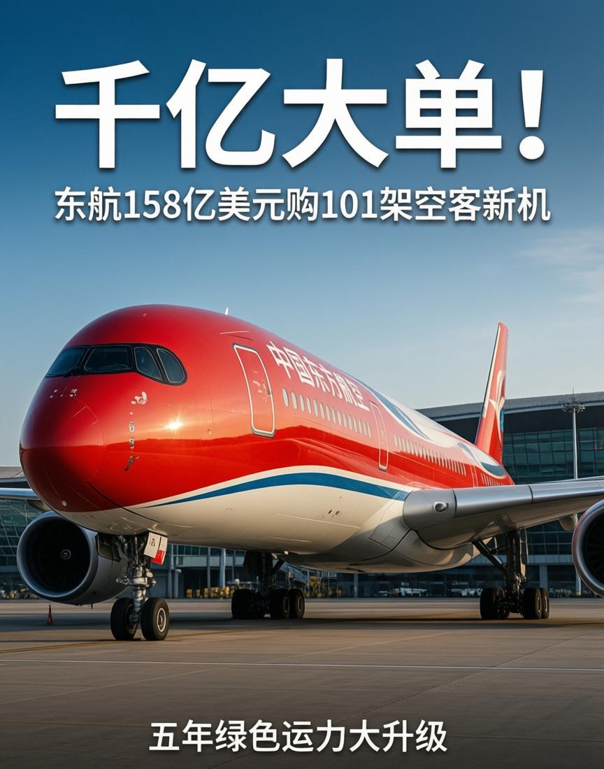 千亿大单！东航158亿美元引进101架空客新机，五年后绿色运力全面升级

据新加
