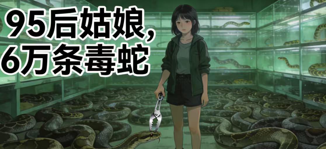 95后姑娘养6万多条毒蛇年入百万！蛇毒按克卖，但网友说：这钱我赚不了
五步蛇、眼