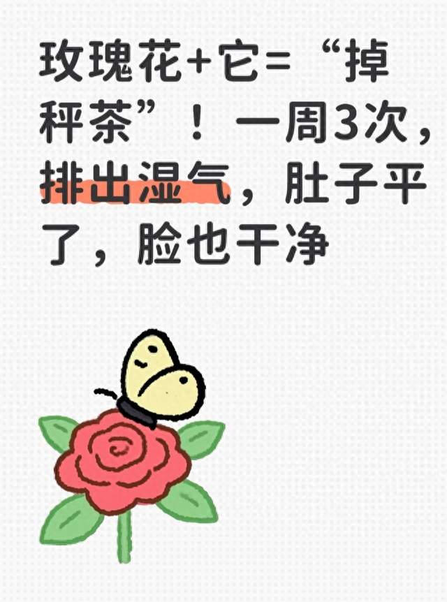 玫瑰花+它=“掉秤茶”！一周3次，排出湿气，肚子平了，脸也干净