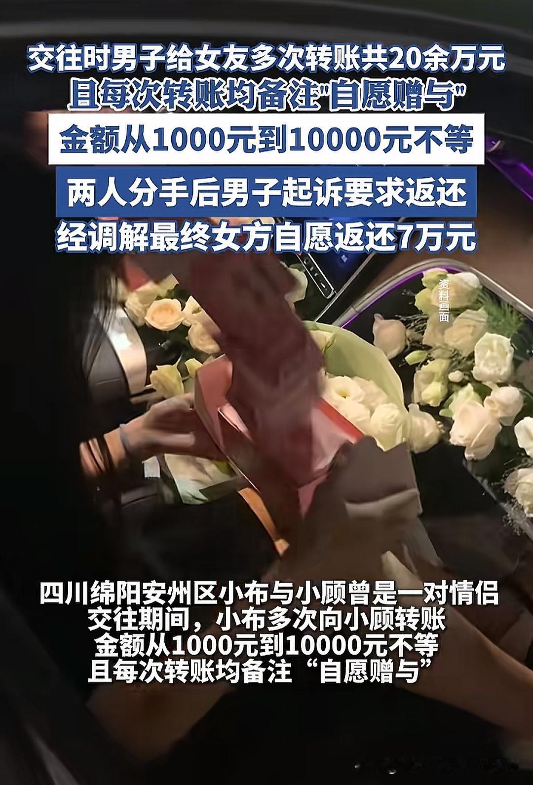 注意了！恋爱期间的转账不要盲目去标注“自愿赠与”，因为一旦感情破裂，这一分钱都要