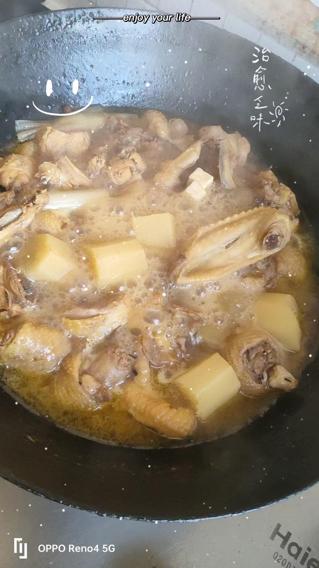 甘蔗炖鸡鲜香味美，厨房小白也能做！🍗厨房小白第一次挑战硬菜，油星子溅到胳膊肘也