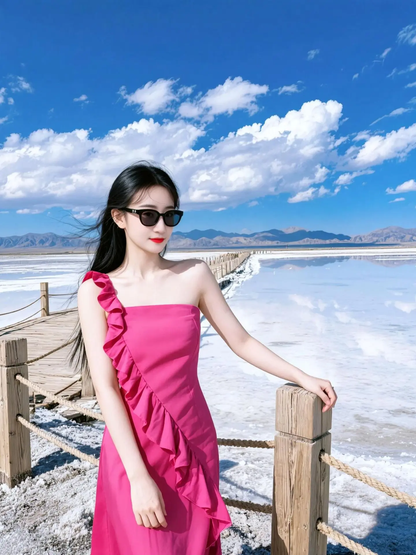 AI盐湖氛围感写真 随变ai随便玩