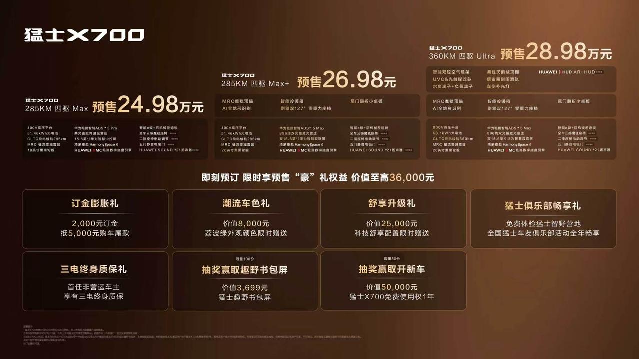 猛士X700：安全和舒适从来都不是选择题

猛士X700发布如约而至，和它一起来