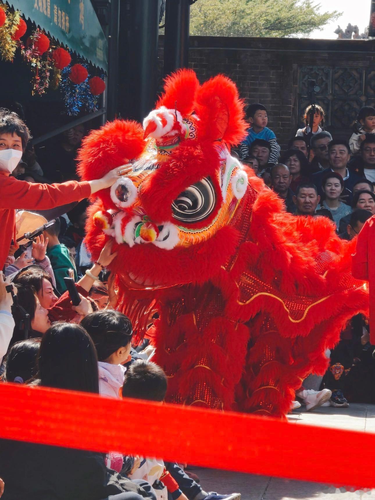 广东醒狮每一个动作都是表情包  美美与共  随着锣鼓的响起，广东醒狮的每一个跃动