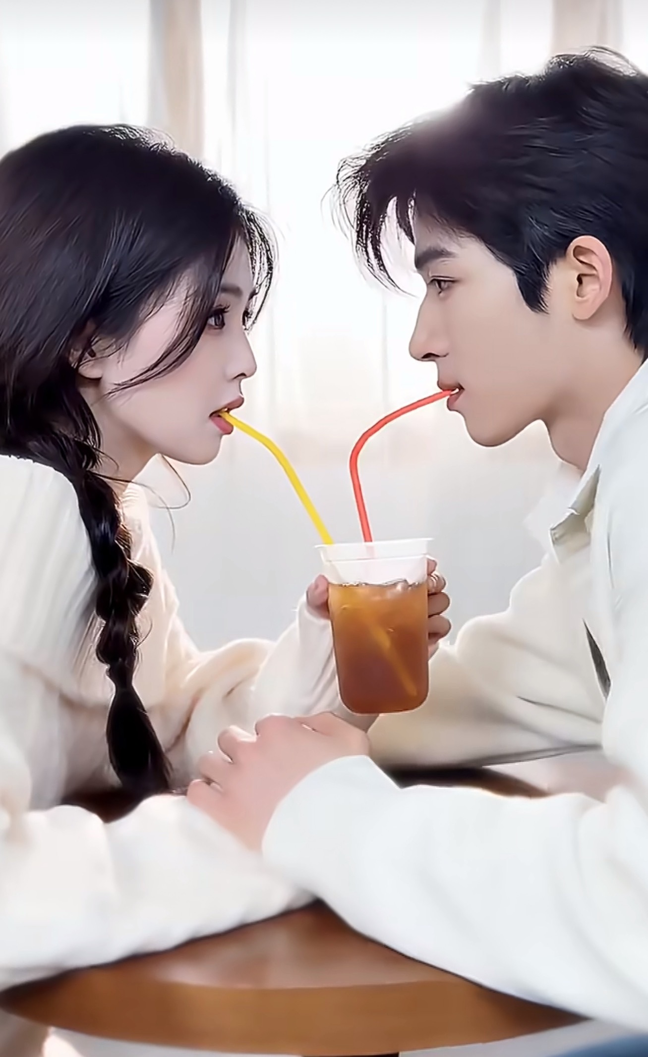 ？现在剧宣一定要这样吗，这也太工业精糖了吧…白鹿王星越喝同一杯饮料