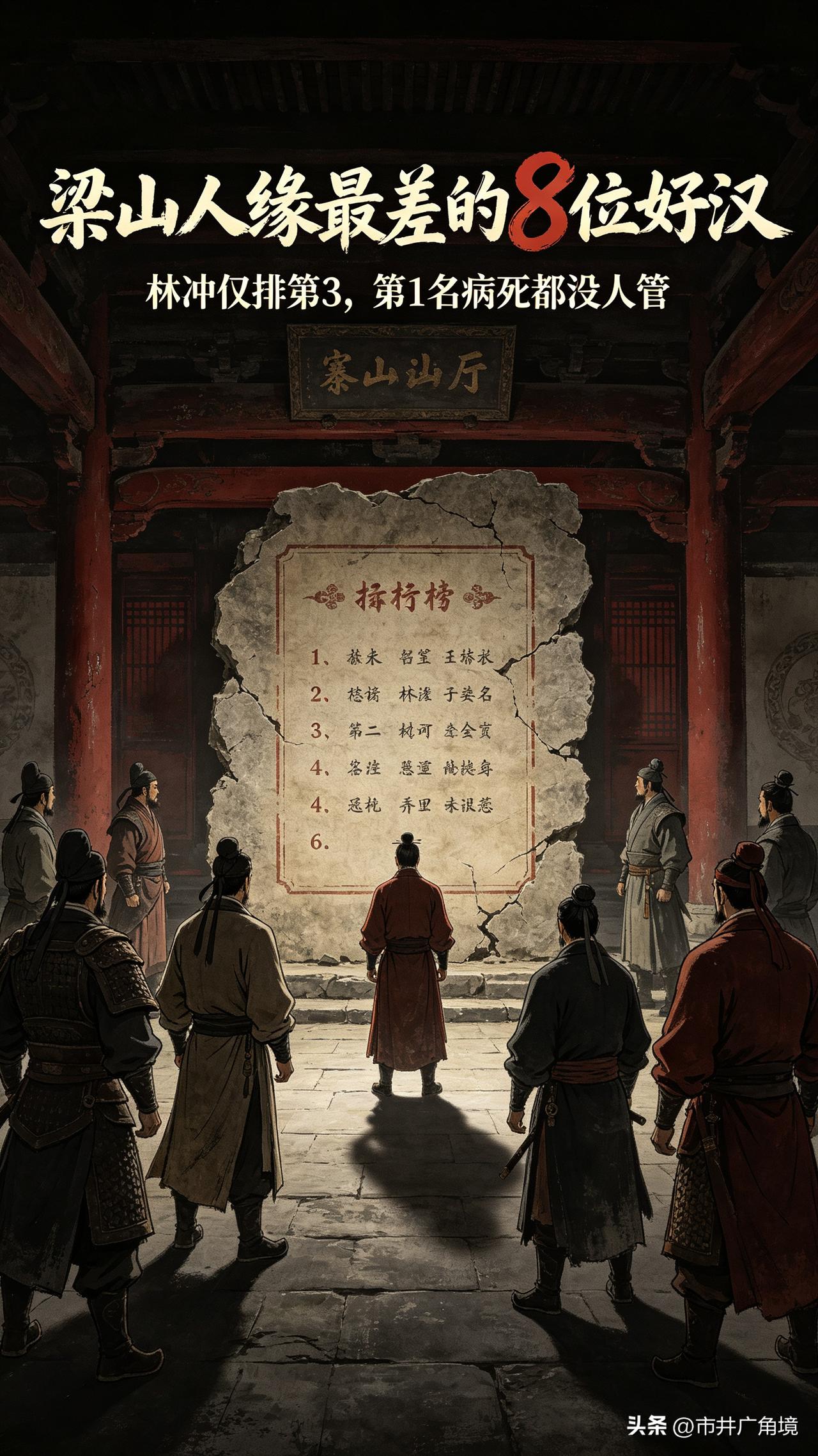 林冲在梁山也很孤独？人缘最差的8位好汉，第一名惨到无人送终

很多人读《水浒传》
