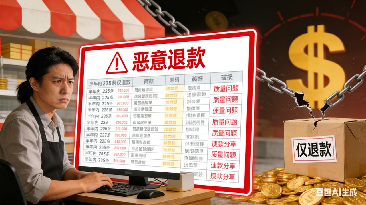 半年仅退款225次！同一人薅垮商家，平台规则成“作恶保护伞”？
 
家人们，最近