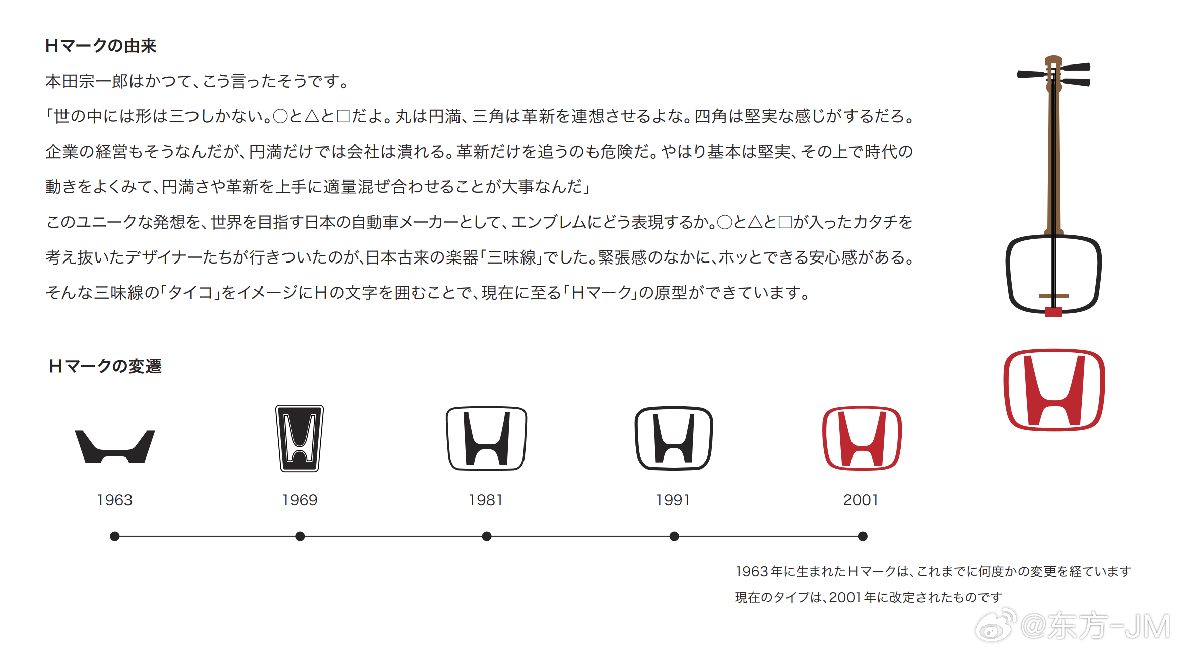 本田新H标有何寓意？本田宗一郎认为世界上只有三种形状，○、△、□。圆形寓意圆满，