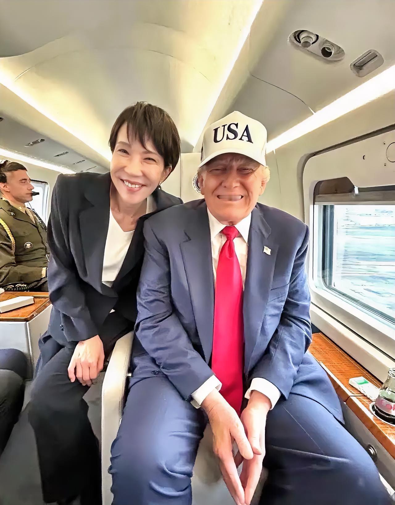 呦呦呦，瞅瞅特朗普和高市早苗这两人，第一次见就立马熟络起来了，坐飞滴兜风都恨不得
