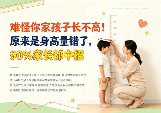 难怪你家孩子长不高！原来是身高量错了，90%家长都中招