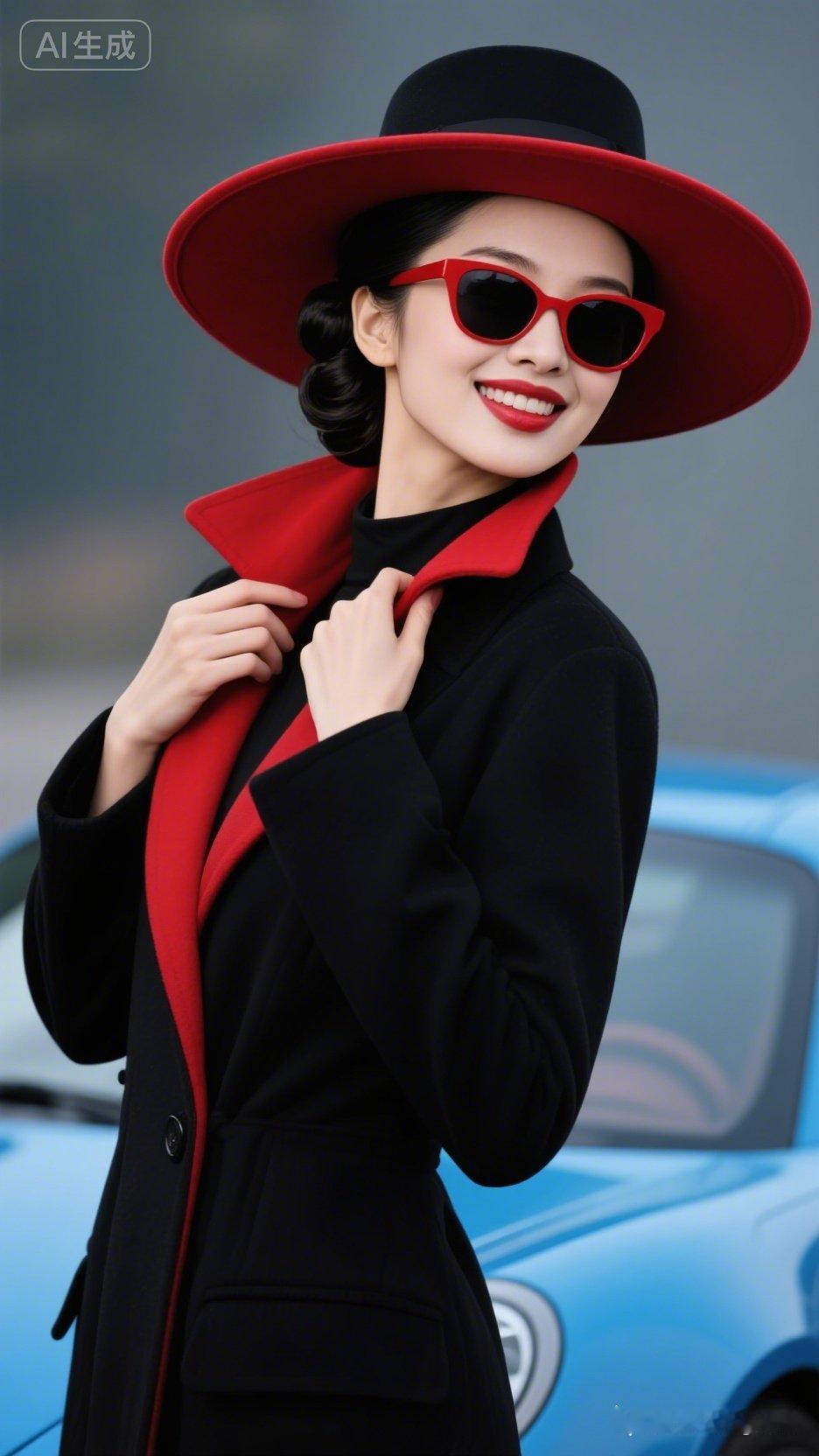 复古风穿搭指南：红黑配，优雅出街！👠👗