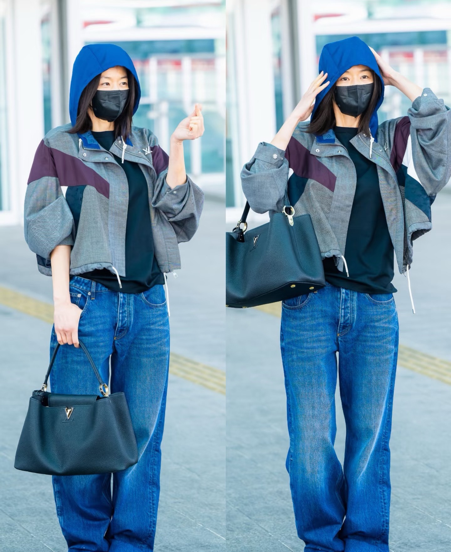 44岁的全智贤出发巴黎时装周，一身休闲look主打一个舒适慵懒范儿！ 