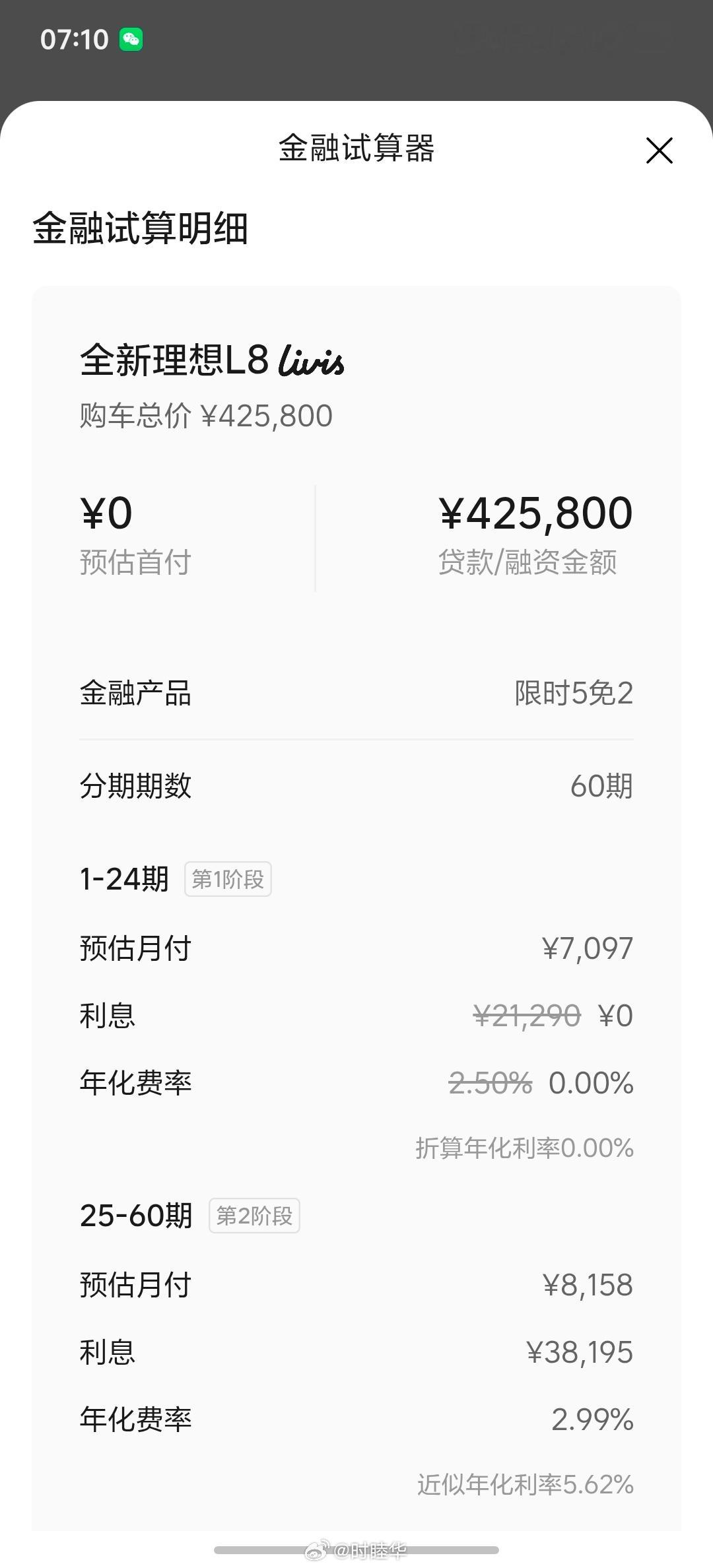 全新理想L8首销期这个金融方案，诱惑力有点大。5免2，0首付……只需要交一个购置