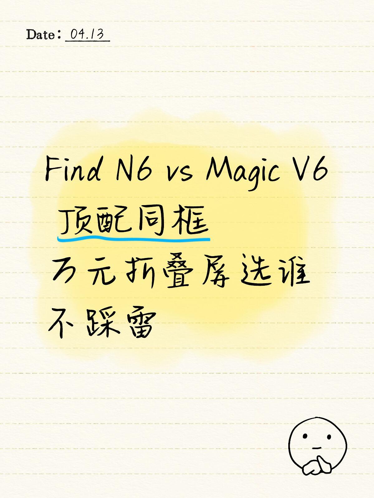 Find N6 & Magic V6选顶配都很夯

想换折叠的朋友，估计应该都纠