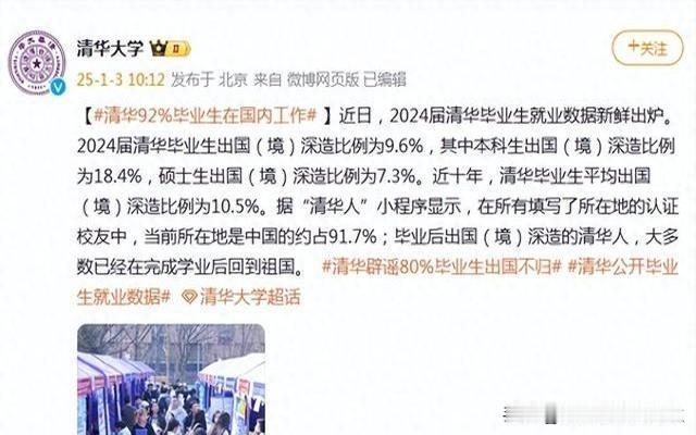 “80%清华毕业生出国不归”？这消息一出，我差点以为天上掉馅饼，留学镀金的捷径啊