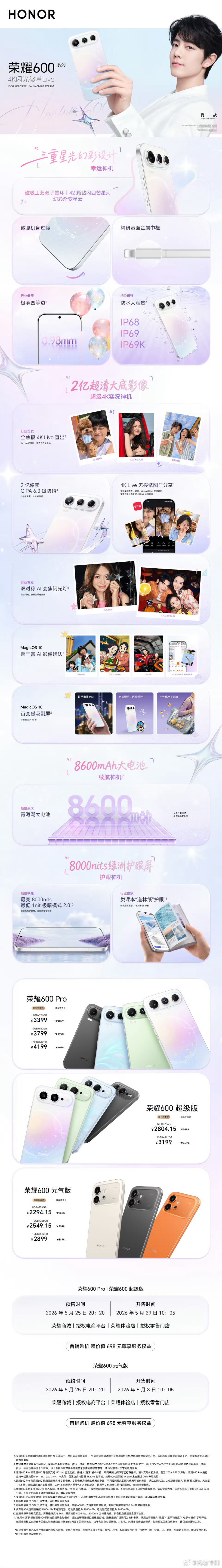 荣耀600系列来啦📱实况现在也能4K直出了，修图 一 站式无损，加上2亿超清主