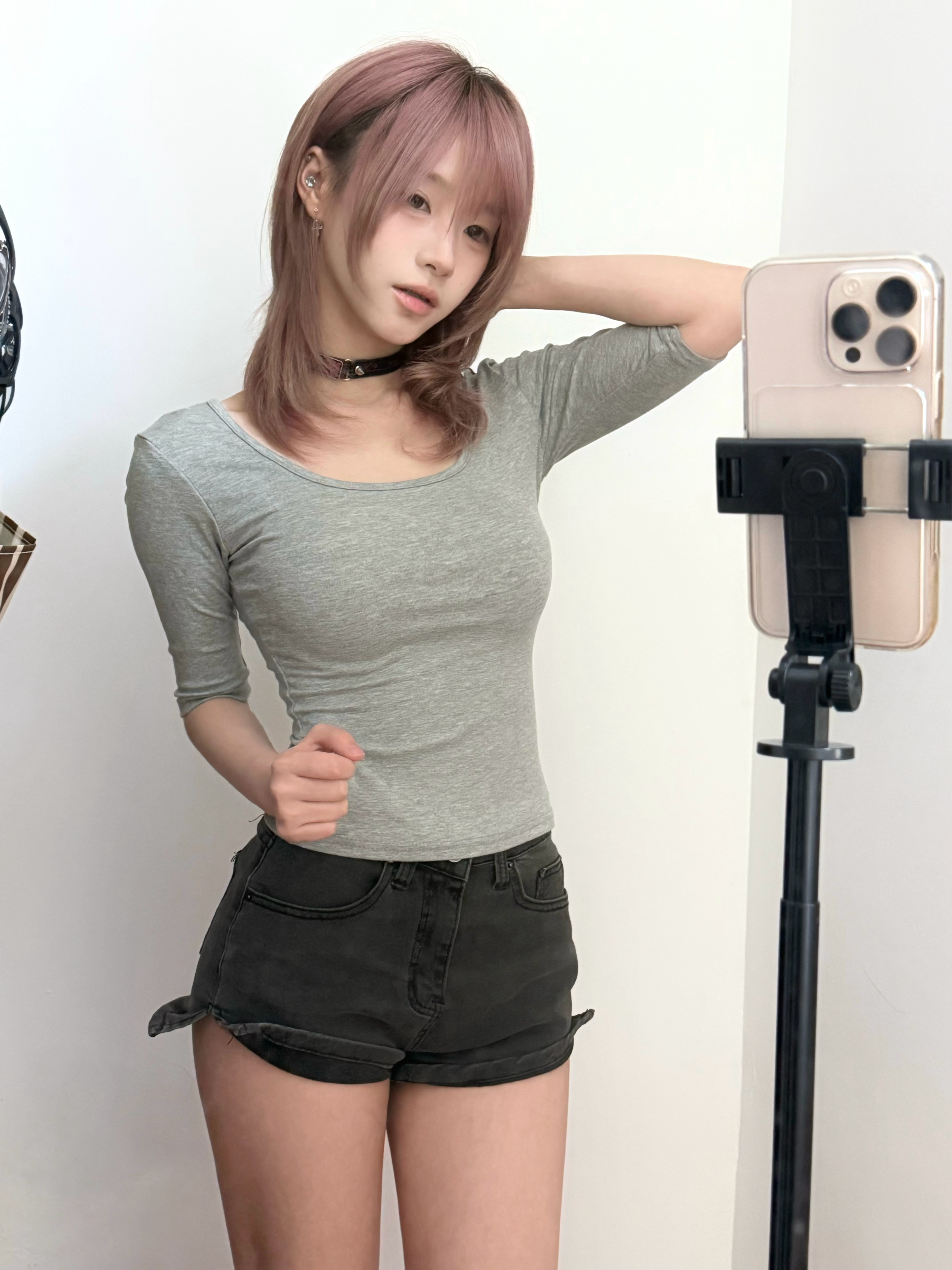 对镜拍 