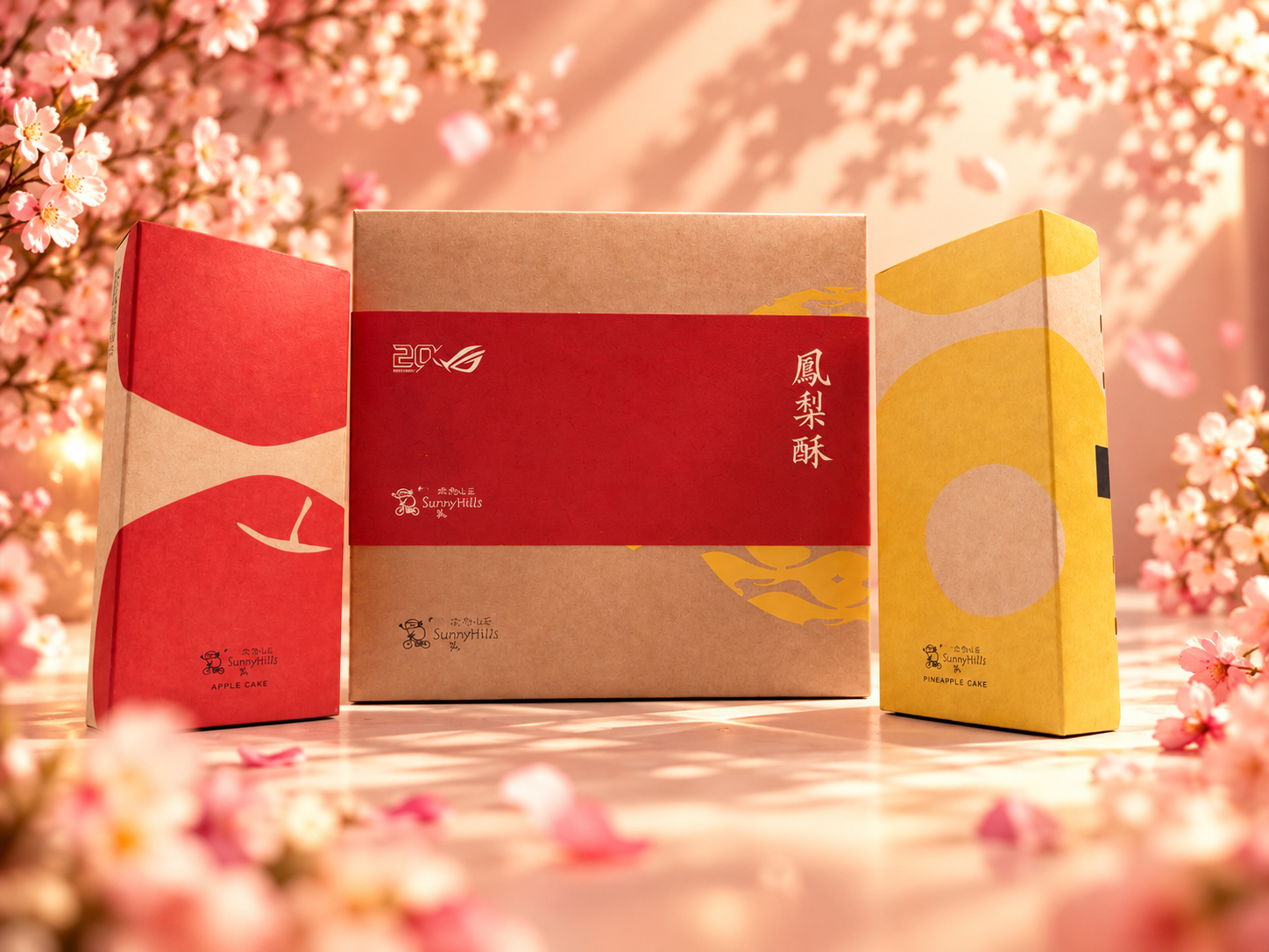 华硕的中秋礼盒收到啦，一盒凤梨酥一盒月饼。哈哈我感觉我要胖死了哈哈，嘎嘎好吃。特
