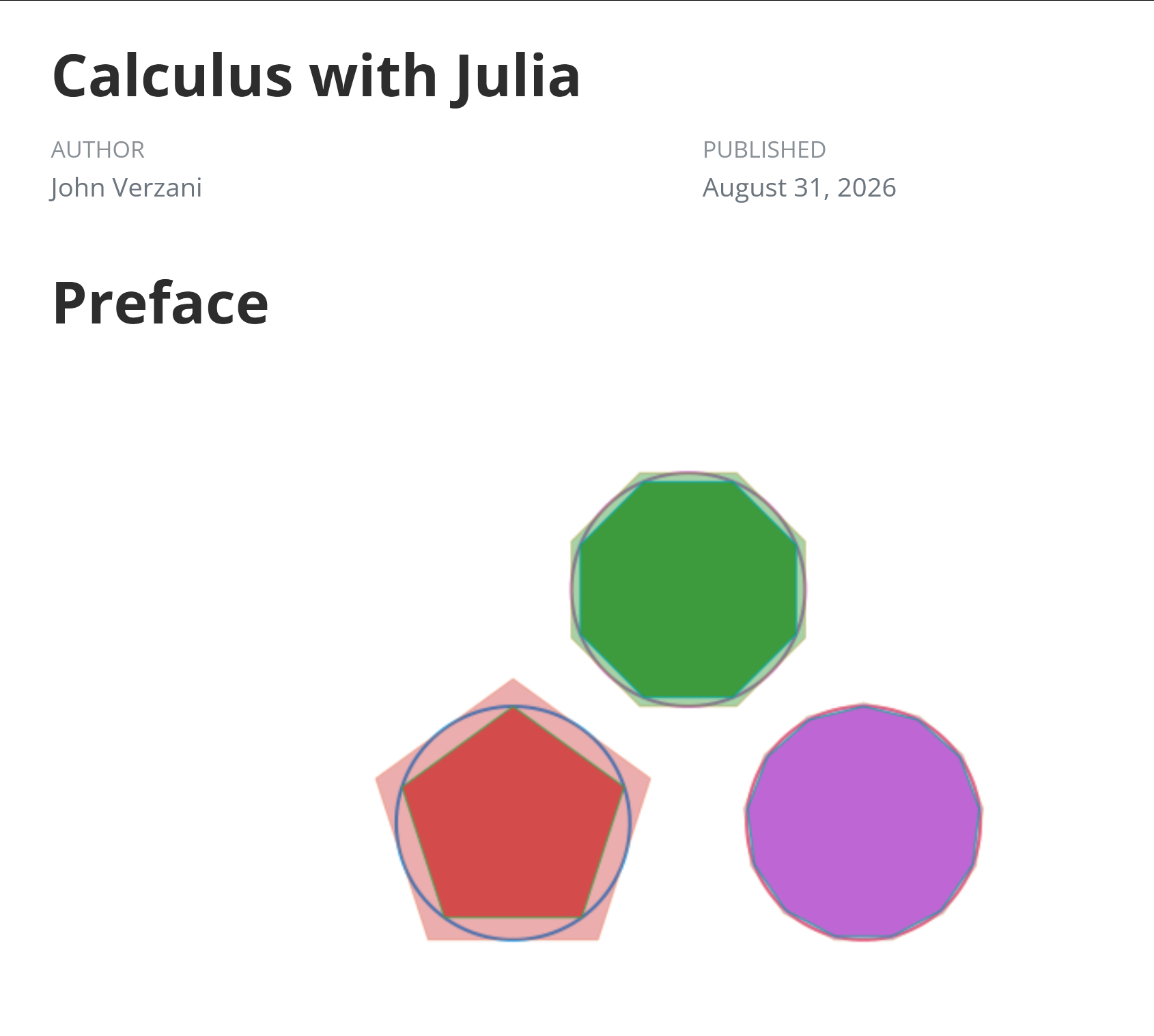 Calculus with Julia ：一本免费在线微积分教材，理念是通过 J