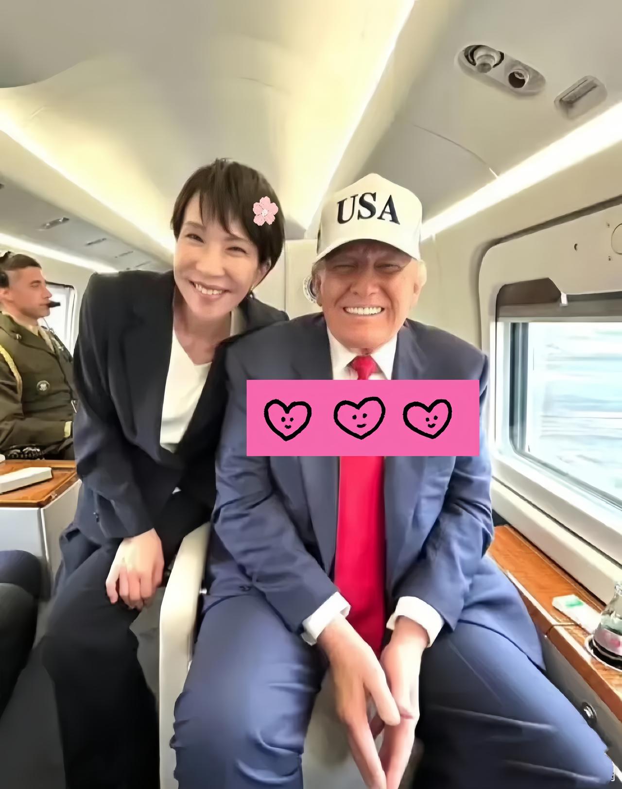 不出所料

这下全世界都知道了
 
日本首相高市早苗访美，与特朗普的
亲密互动炸