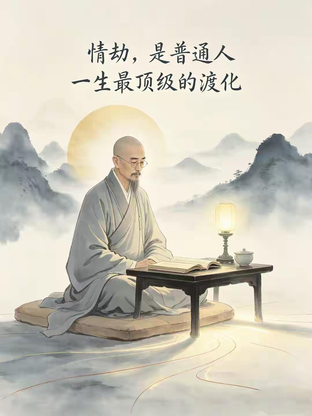 弘一法师说：人无劫难，难以开悟。

情劫是什么？是把你从温水里捞出来，扔进冰窟窿