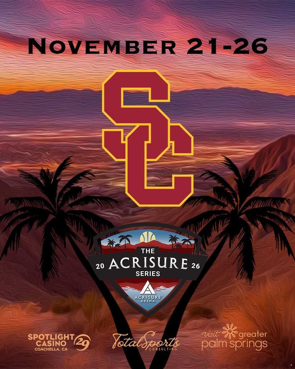 USC男篮近日确认将参加今年感恩节期间的Acrisure系列赛。Acrisure