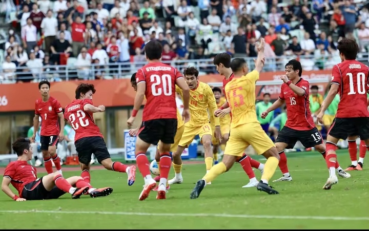 ⚽️名古屋亚运会男足半决赛，国足亚运队1-2憾负韩国，无缘时隔32年杀入亚运决赛