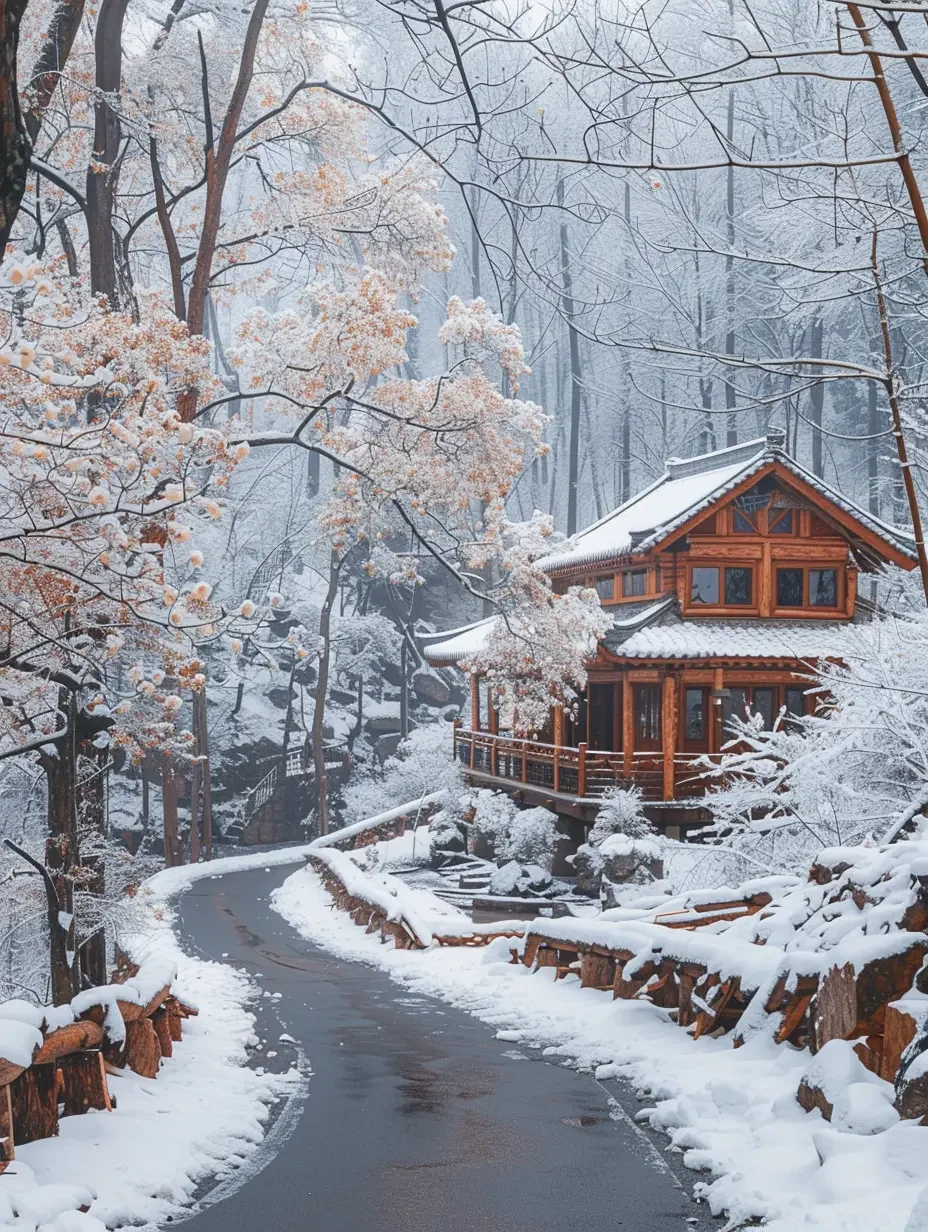 落雪无声，雾里看花，晴天赏雪。