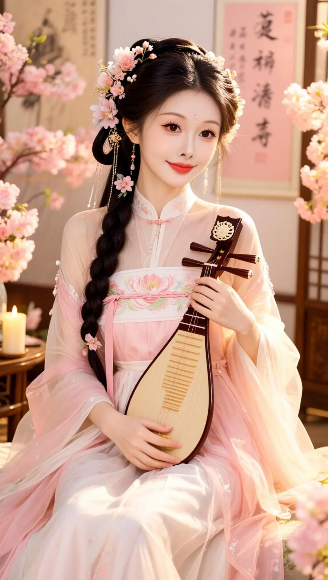 AI古风胶片写真 ai创作全新升级 汉服与琵琶的适配度 琵琶与汉服