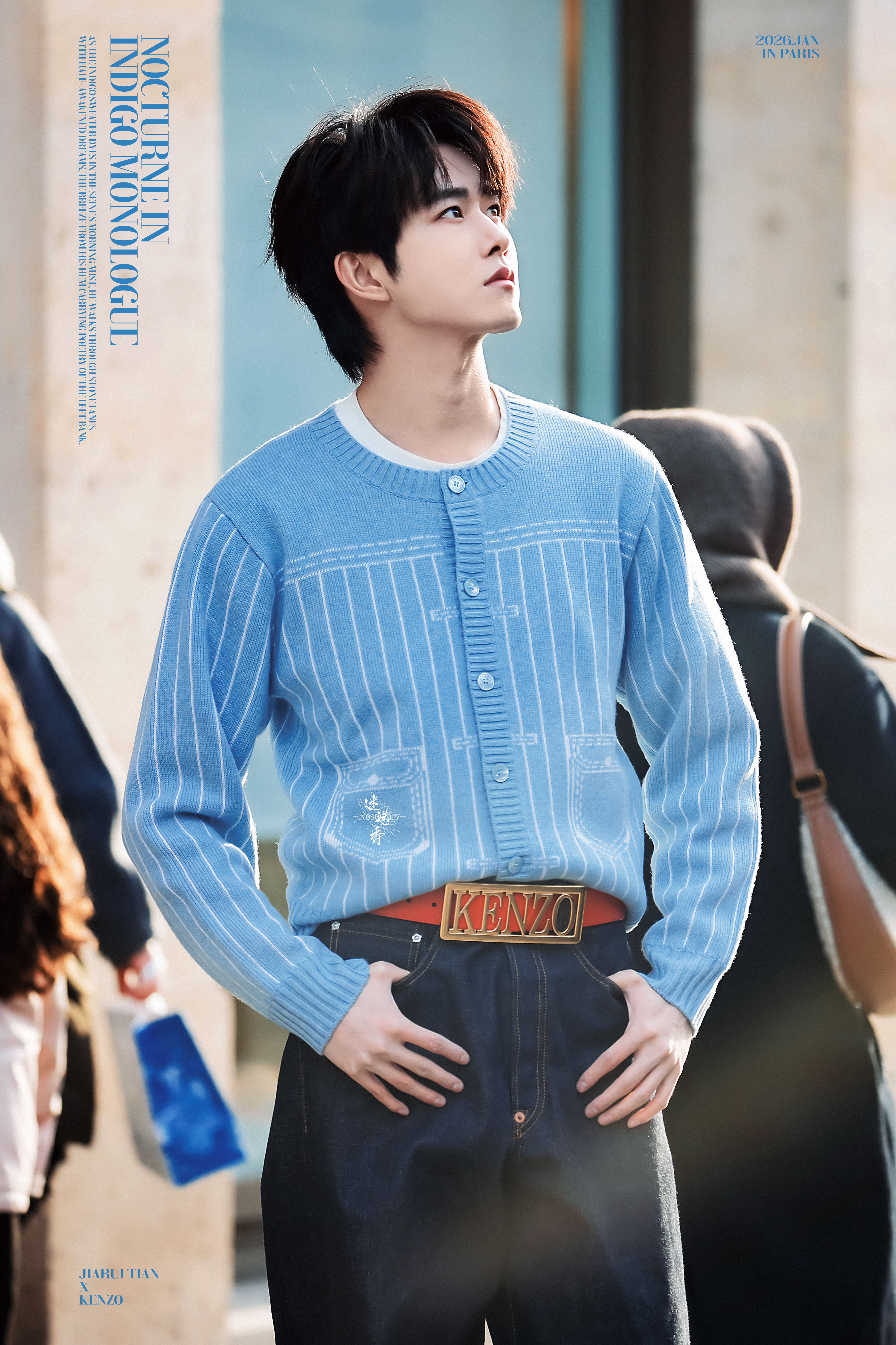 田嘉瑞巴黎时装周路透图各种风格造型都适合行走的衣架子田嘉瑞