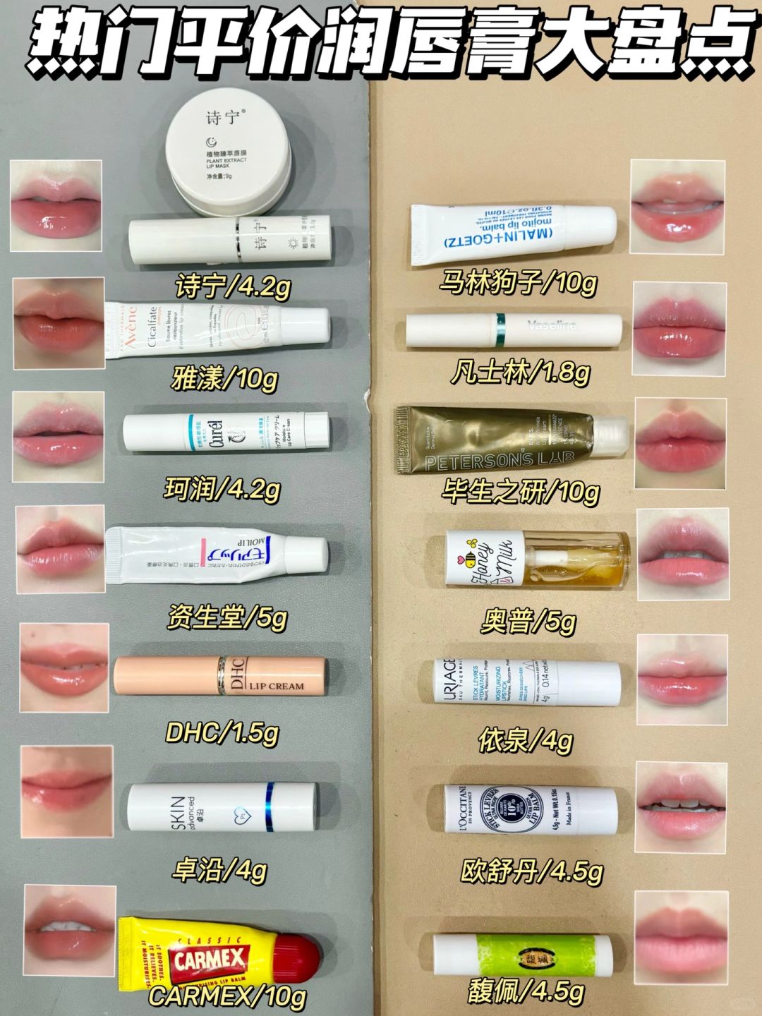 别瞎用！这些淡纹滋润唇膏好用到心坎上了