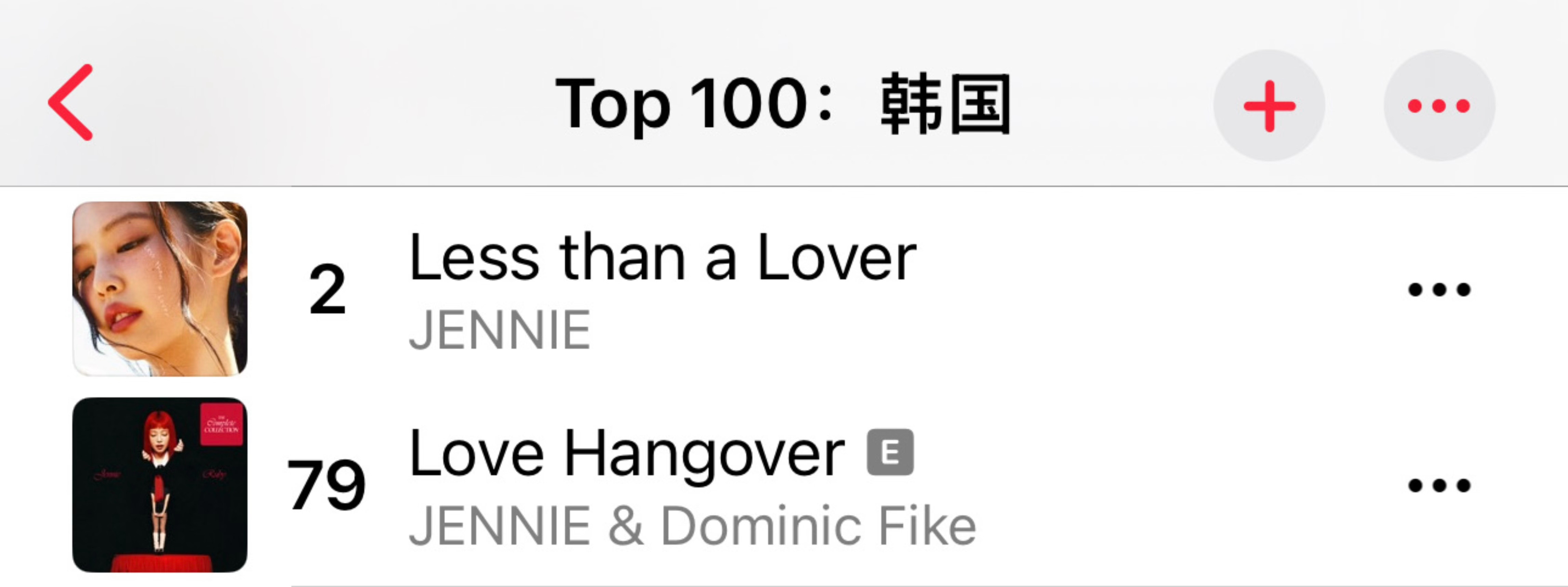 JENNIE  jennie新歌 韩区Apple Music Love Hang