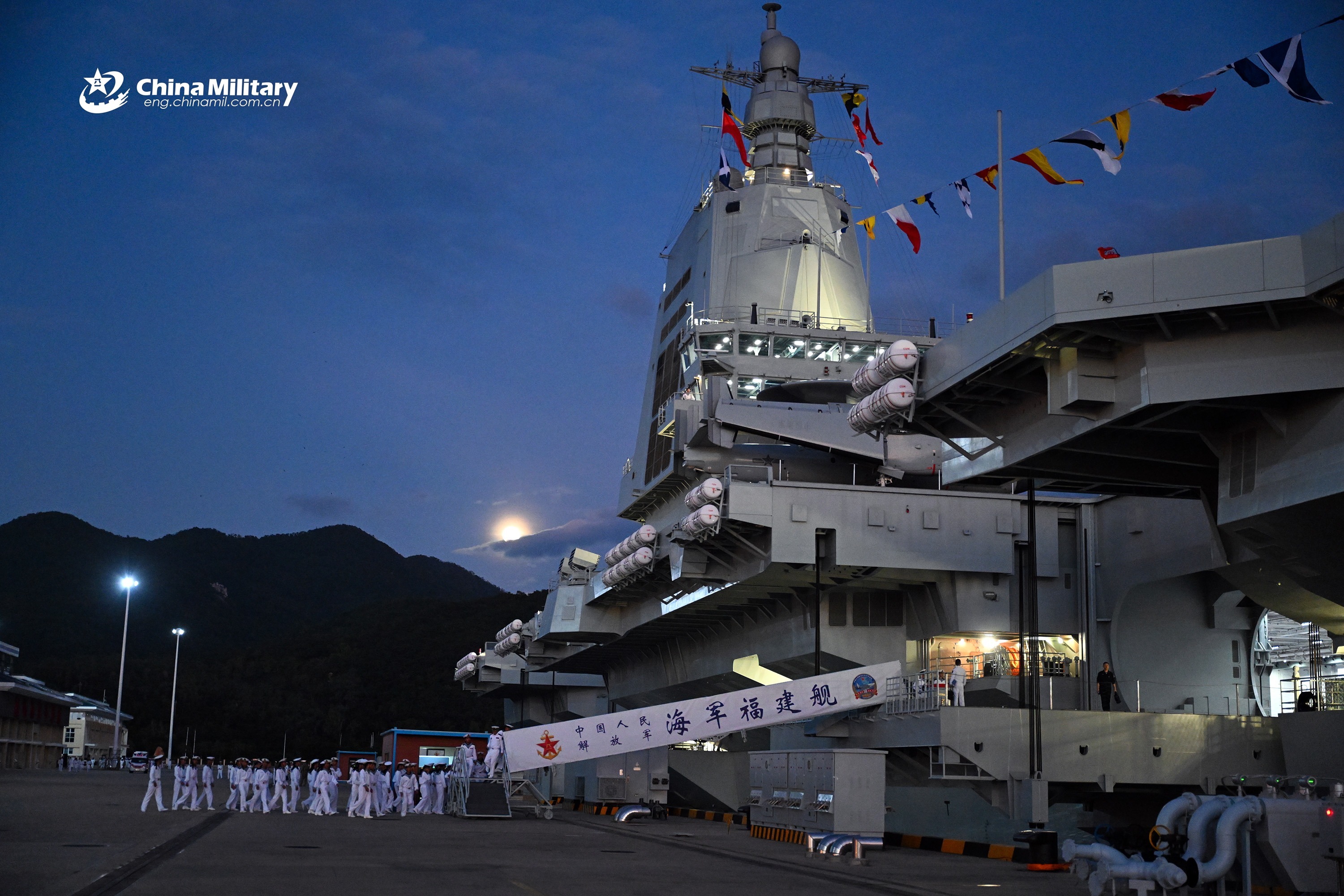 军网英文好图～福建舰入列更多高清细节画面军事[超话] ​​​