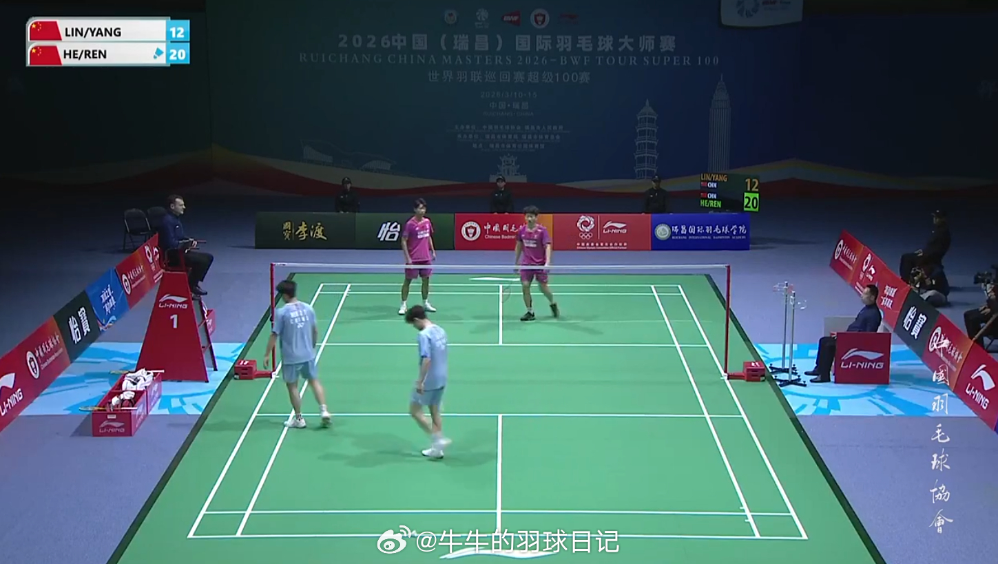 男双 决赛 林一凡 杨佳峄 12-21 (6)何济霆 任翔宇2026年瑞昌羽毛球