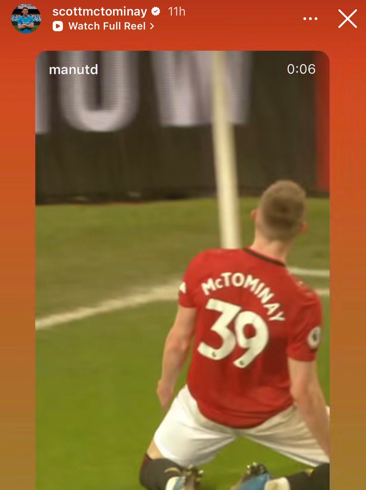 麦克托米奈Instagram曼联