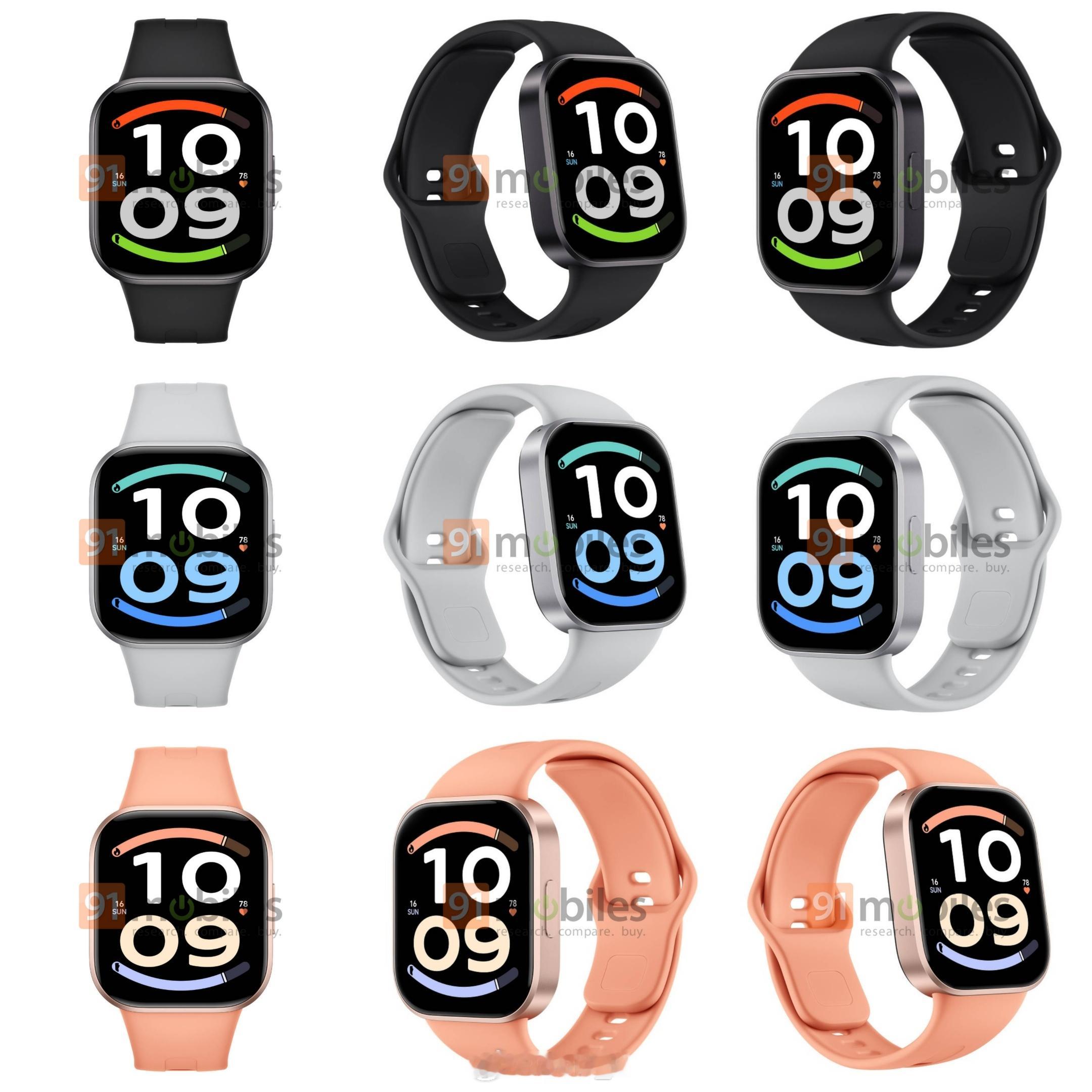 外媒91Mobile近日爆料了REDMI Watch 6 Active （图1）