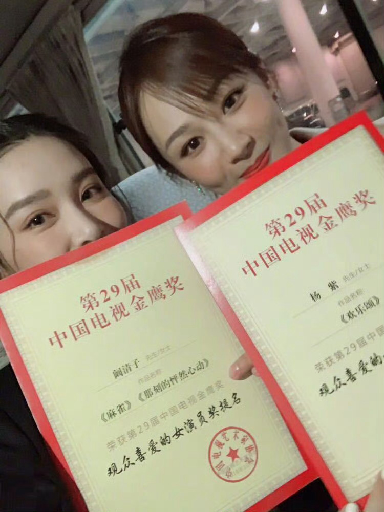 看这张图阚清子的提名证书金鹰改版后一个演员可以凭借几部作品入围是杨紫 生命树/国