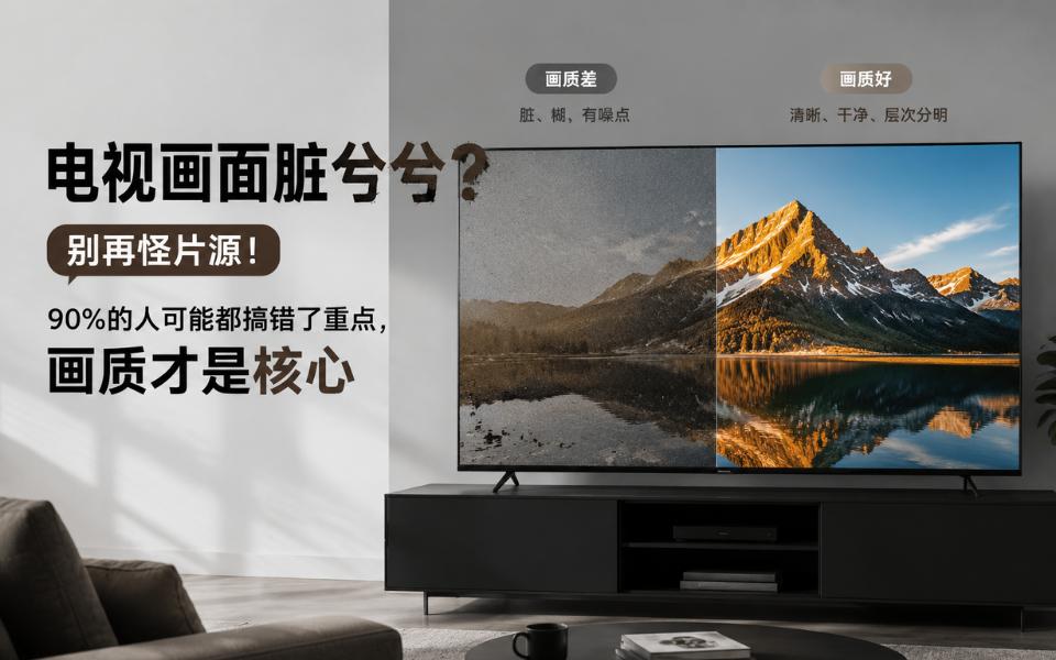 电视画面脏兮兮？别再怪片源！90%的人可能都搞错了重点
 
你们有没有这种经历？