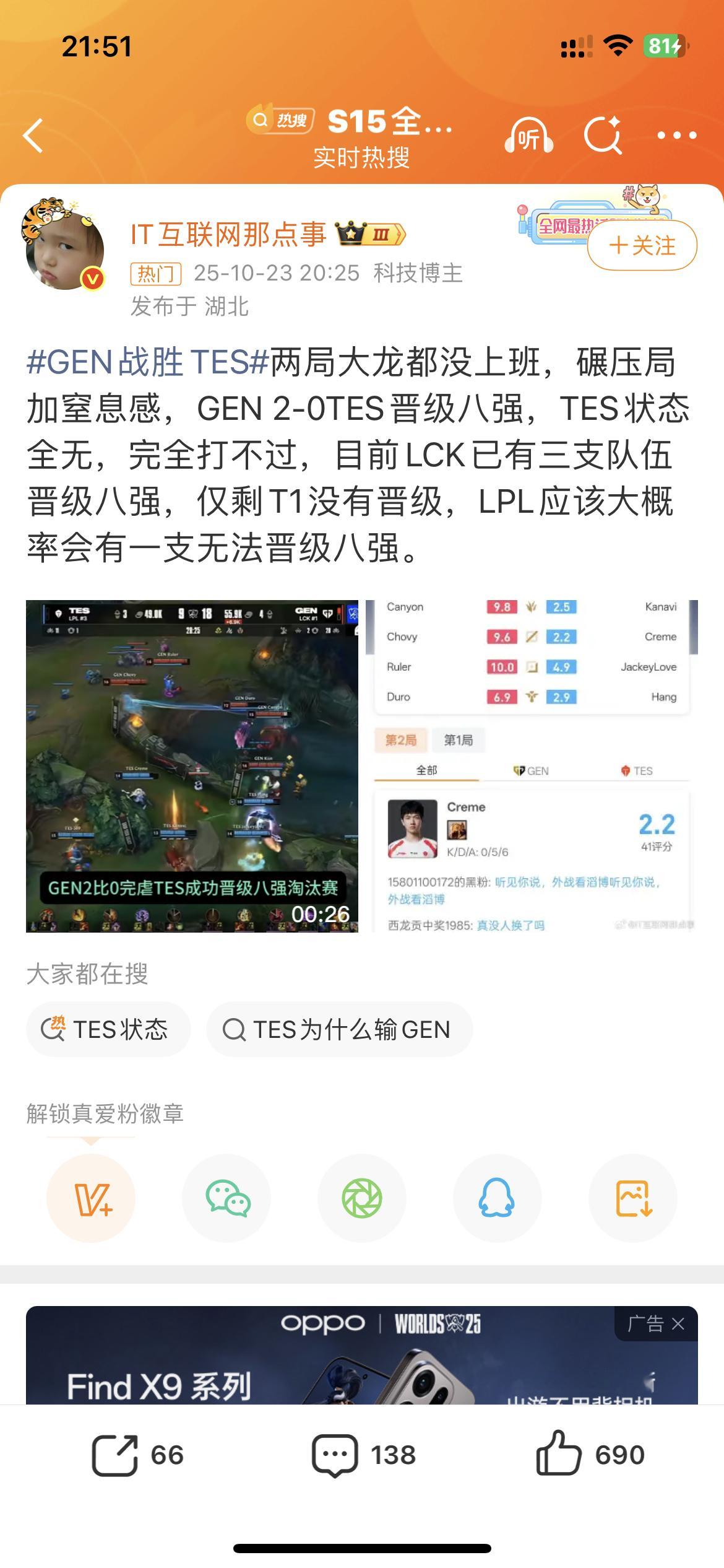 十点红包庆祝一下🧧tes输得好 ​​​