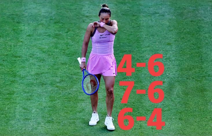 郑钦文晋级！！
2-1逆转萨卡里、开心！
全场用时2小时42分钟！！
…
在刚刚