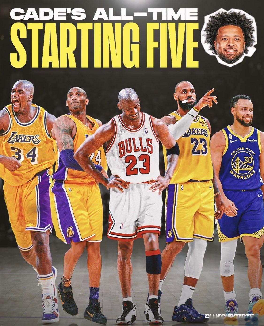 坎宁安心目中的历史最佳首发五人，谁能击败？斯蒂芬·库里迈克尔·乔丹科比·布莱恩特