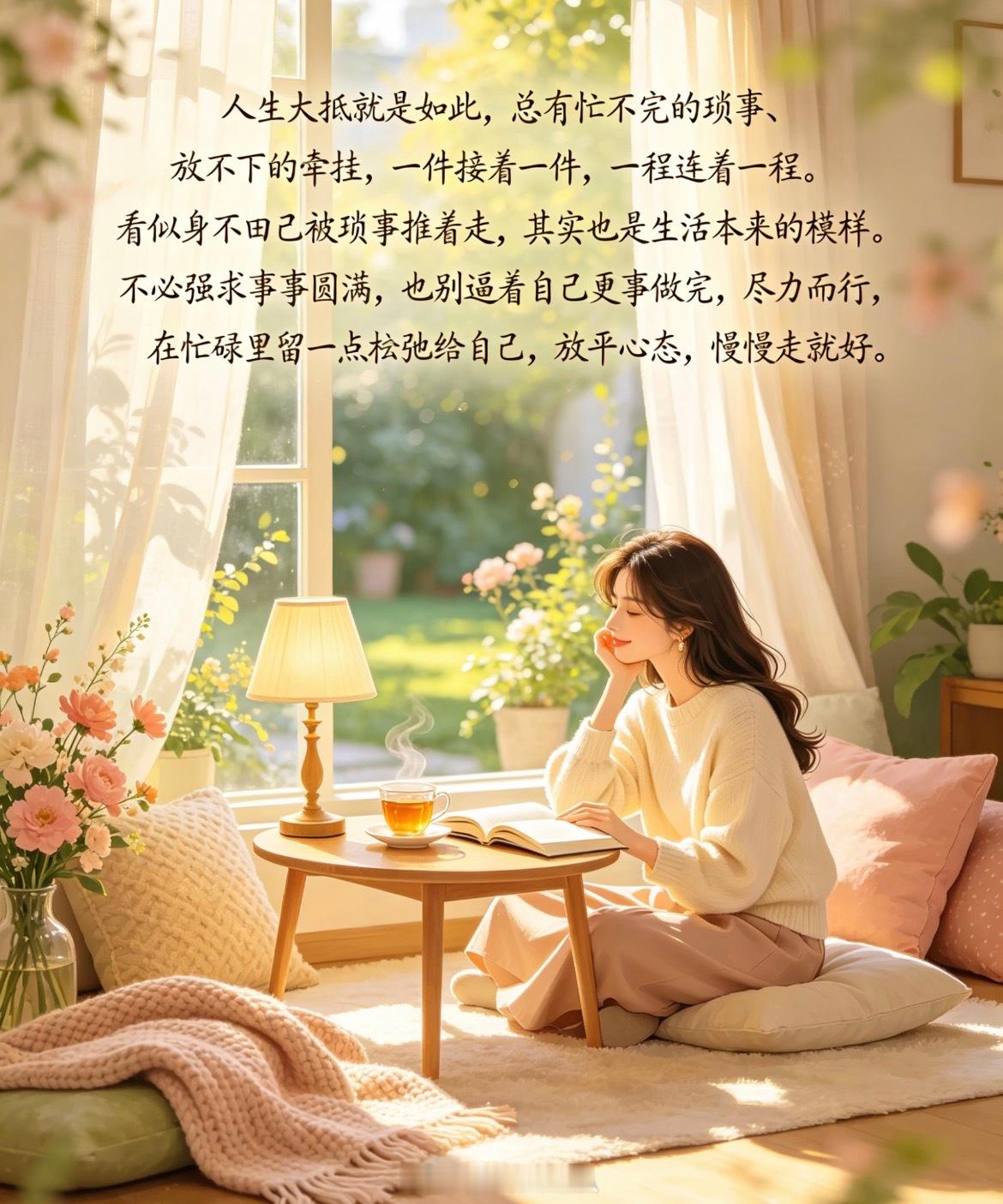 每日一善  人生大抵就是如此，总有忙不完的琐事、放不下的牵挂，一件接着一件，一程
