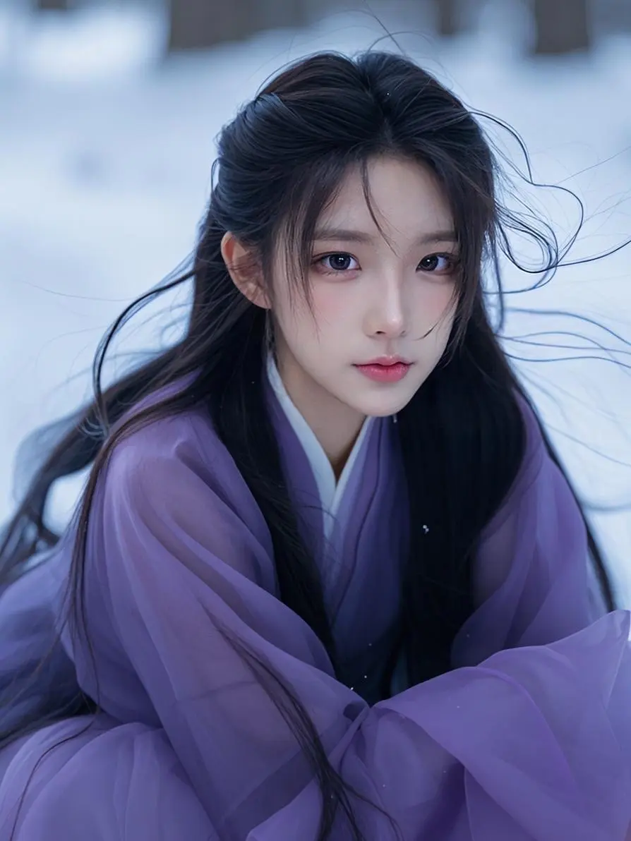 雪地长纱