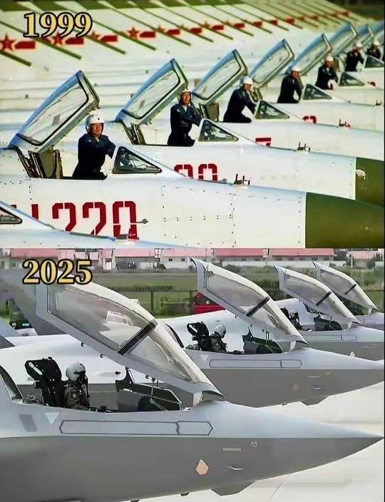 1999年的歼-8 VS 2025年的歼-35，中国战机大对比！

这一路走来，