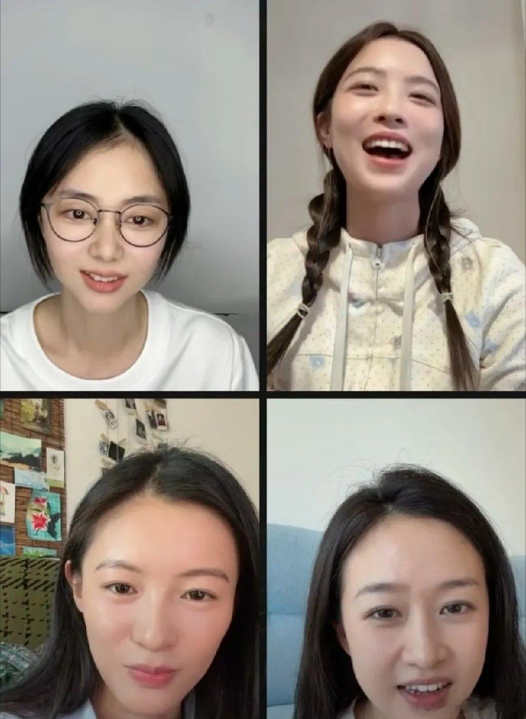 《兰香如故》几位女演员直播无美颜生图状态来啦！关掉滤镜之后，谭松韵素颜出镜，简简