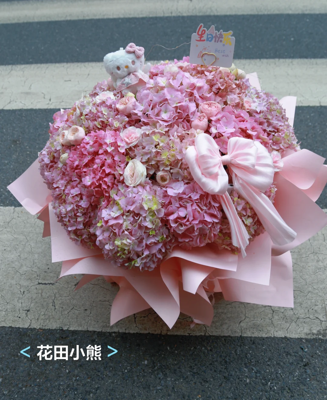 00后送这束粉绣球被夸爆了🌸18岁文案