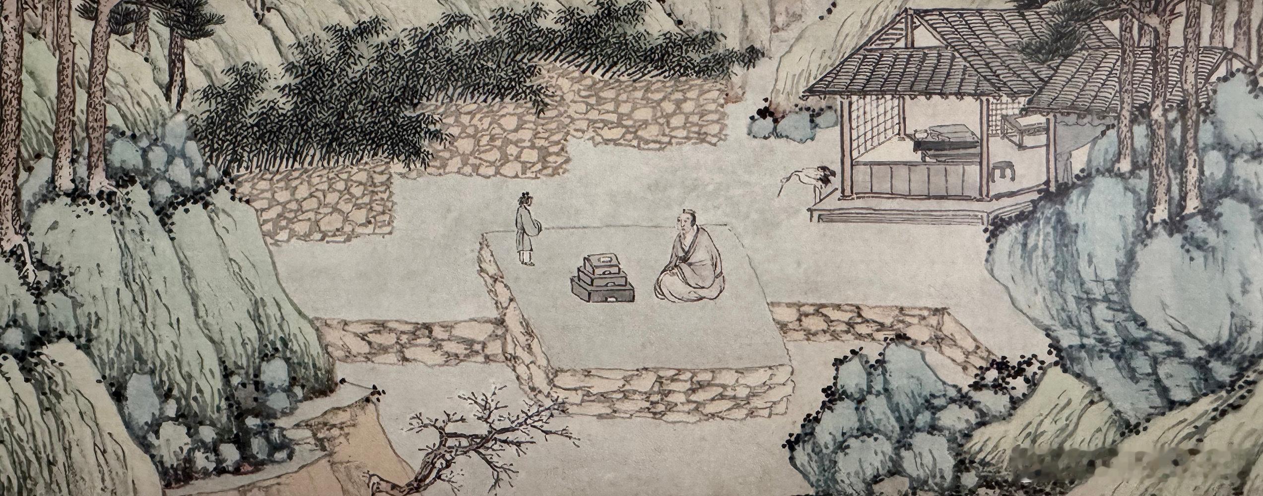 【中华名画欣赏 《南山祝语图》（沈周）】       《南山祝语图》是沈周为名医